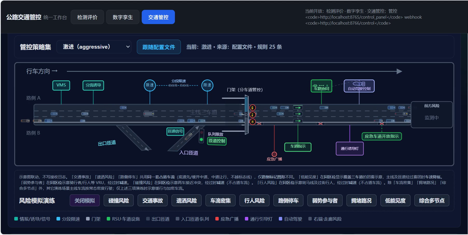 交通管控互动演示